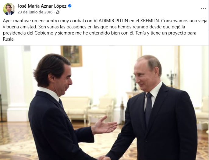 A mí me gustaría saber las suyas con su "buen y viejo" amigo Putin.