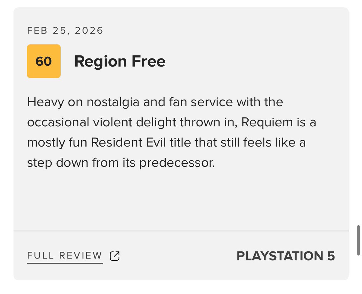 If Resident Evil supported homosexual agendas, those who bought it would have given it a perfect score (100). 😒 
#residentevilrequiem #LeonKennedy #graceashcroft #gaming #games #REBHFun