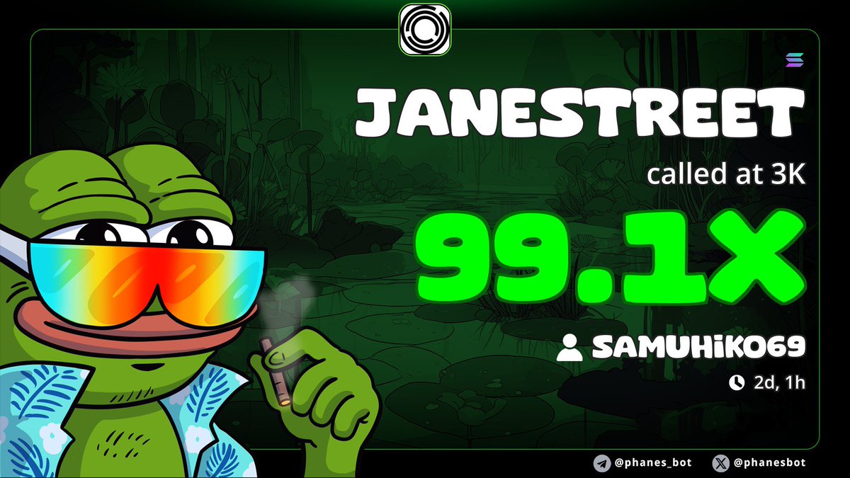 I gave the tele $janestreet at 3k

now i give the timeline $dokwon at 20k I think this one will be way bigger 

$DOKWON 

HSHEvnBQKBLXq2gd8zvew1PPPAvCNfiFHNQ1avK5pump

x.com/terrahabertr/s…