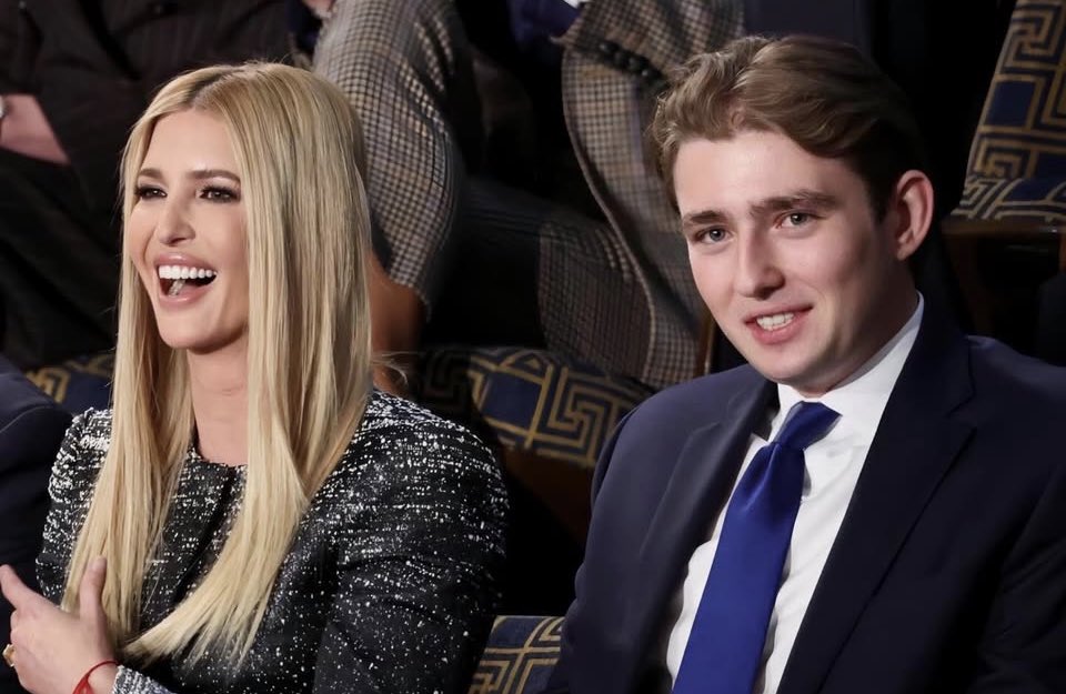 Ivanka and Barron Trump at last night’s State of the Union address.