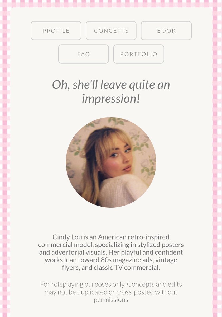 ㅤ
It's here ❤︎ go check cindymodels.carrd.co 

(RTs will be very appreciated!) 
ㅤ