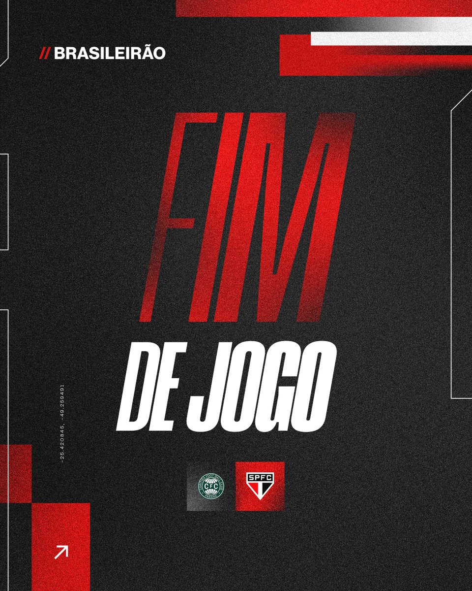 FIIIIIM DE JOGO! MAIS UM VITÓRIA DO TRICOLOR NO BRASILEIRÃO!!! #CFCxSPFC (0-1) 

⚽ Cauly

#VamosSãoPaulo 🇾🇪