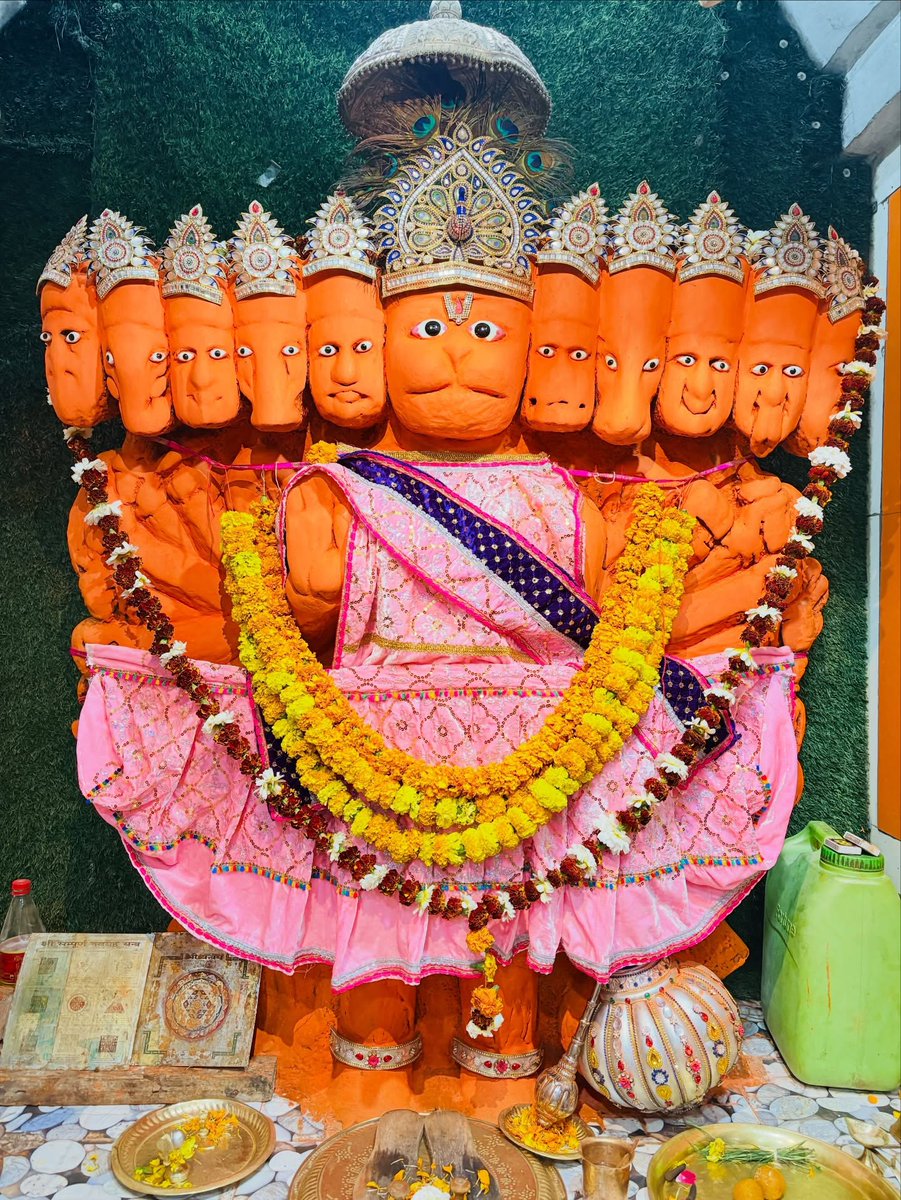 Divine and luckiest Darshan of Bhagwan Hanuman Ji with 11 faces .