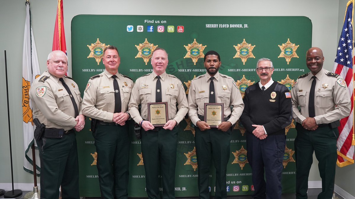 ShelbyTNSheriff's tweet photo. PATROL DEPUTIES OF THE MONTH NAMED FOR JANUARY 2026
SCSO Patrol Services recognizes deputies who have distinguished themselves in their daily duties with the Deputy of the Month award. On February 25 at the Sheriff’s Office substation in Arlington, Deputy Edward Owens and Deputy Israel Muhammad were honored as Deputies of the Month for January 2026 in recognition of their exceptional performance in saving victims from drowning.
On January 30, 2026, Deputies Owens and Muhammad responded to a call of a possible drowning at a pond at the Southland Lakes Apartments. Upon arrival, Deputy Muhammad located a 12-year-old child who had fallen into a pond located within the apartment complex. The child was in immediate danger of drowning. Acting decisively, Deputy Muhammad utilized an available rope and, with the assistance of civilians on scene, successfully pulled the child from the water. The child was transported to the hospital in stable condition. Deputy Muhammad’s actions were directly responsible for removing the child from a life-threatening situation, thereby saving a human life.
During the same incident, Deputy Owens located a 7-year-old child submerged in the pond and unresponsive. Without hesitation and with complete disregard for his own personal safety, Deputy Owens entered the water and removed the child. Once the child was brought to safety, Deputy Owens immediately initiated life-saving CPR. Shelby County Fire paramedics took over and transported him to the hospital in critical condition. A treating physician stated that had the child not received the high-quality CPR administered by Deputy Owens, the child likely would not have survived. Deputy Owens’ actions were critical, direct, and life-preserving.
The actions of Deputies Owens and Muhammad are credited with saving their lives through immediate, decisive, and courageous actions. Their conduct reflects the highest standards of professionalism, bravery, and dedication to the preservation of life. Their selfless service, courage, and commitment to protecting life exemplify the values of this organization and set an outstanding example for all personnel.
Deputy Owens has served with @ShelbyTNSheriff as a full-time deputy since 2025, prior serving as a reserve deputy for 2½ years. Deputy Muhammad has served as a deputy since August 2024. Both Owens and Muhammad work the afternoon shift.
