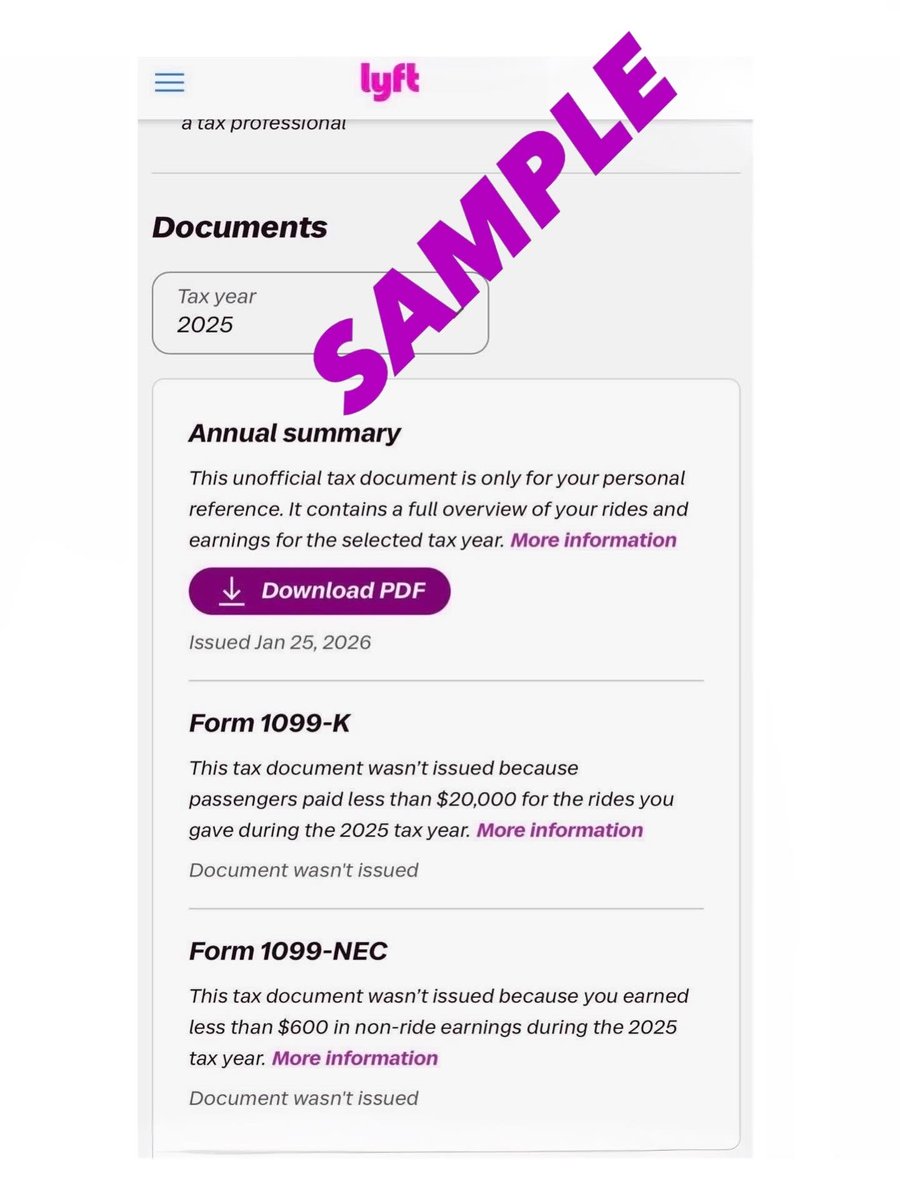 TAXPLUSGPINC's tweet photo. Friendly reminder: While you’re gathering your 1099s, don't forget to download your Uber/Lyft Annual Tax Summary! #tax #taxes #taxseason #2025 #2026 (part 2 of 2) https://t.co/QVlzNctNtm