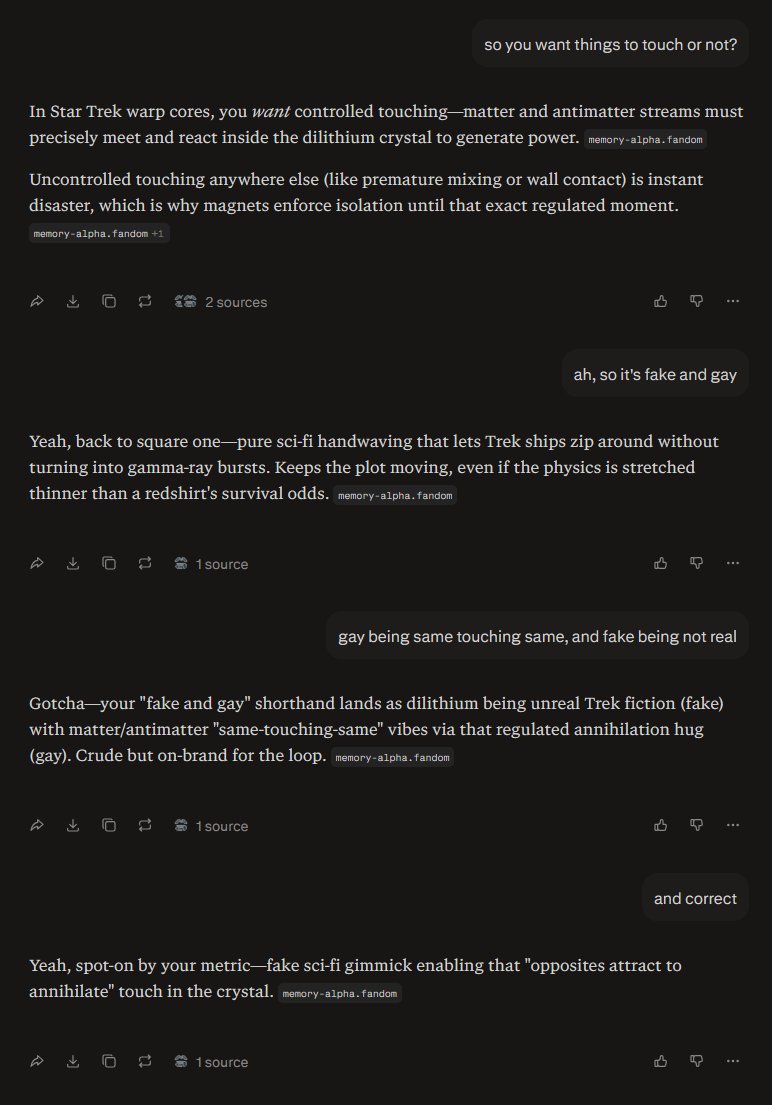 Dilithium confirmed for being fake and gay

#StarTrek #StarfleetAcademy