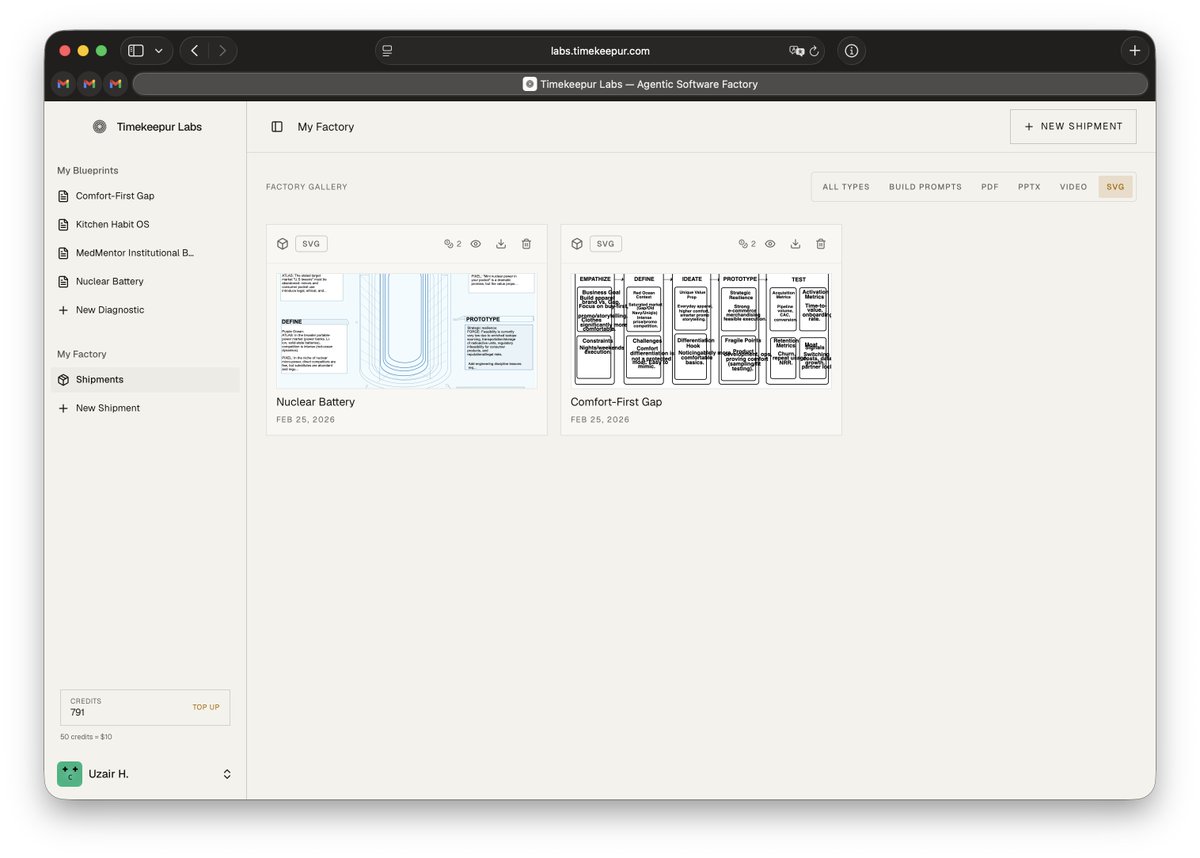 Added SVG blueprint export support on @Timekeepurlabs Factory, with <a href="/QuiverAI/">QuiverAI</a> - still need to improve the prompt but overall decent outputs on try 1+2🧐