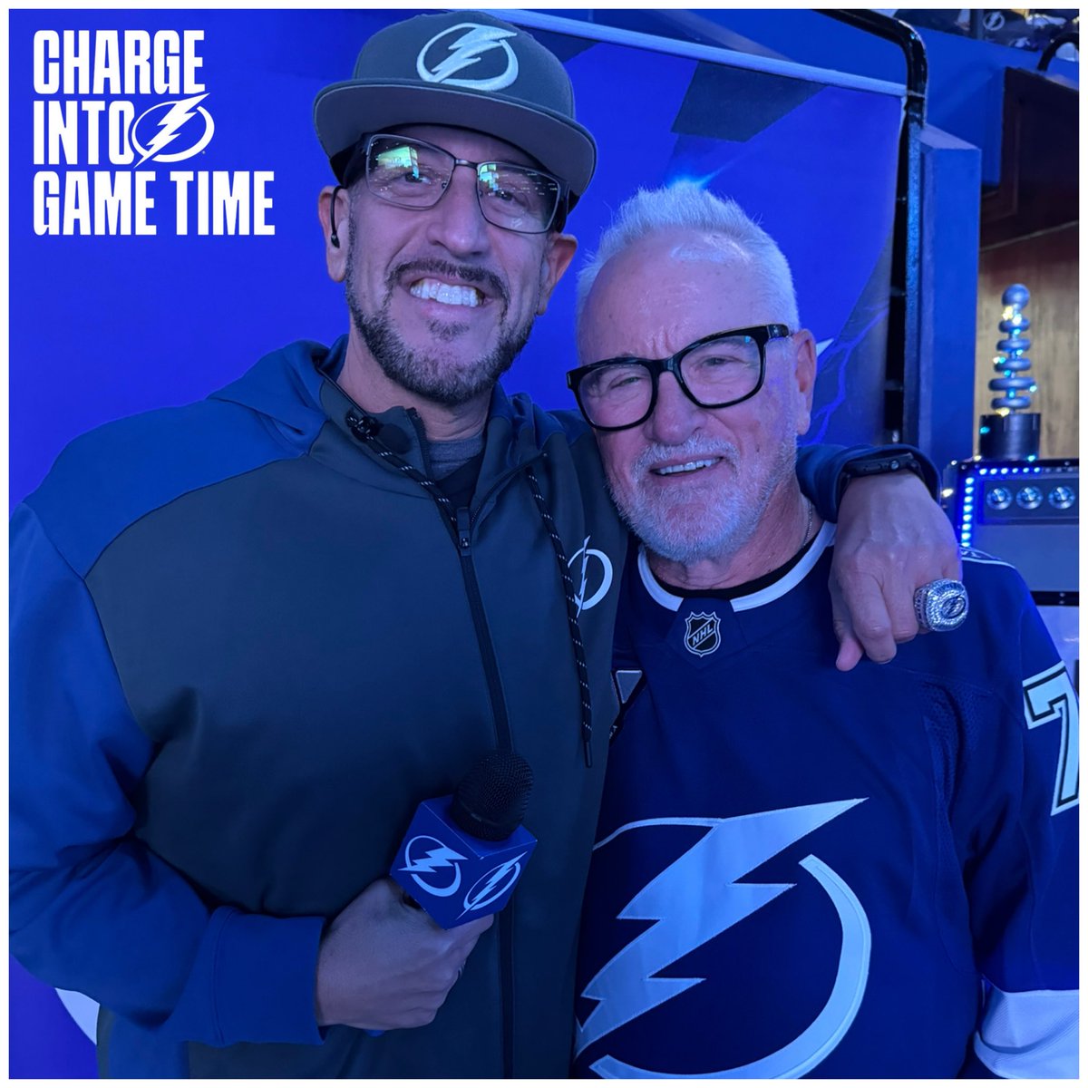 You never know who you’re gonna see at 401 Channelside Drive! Here tonight with one of baseball’s greatest skippers, Manager of <a href="/RaysBaseball/">Tampa Bay Rays</a> who took them to the #WorldSeries in 2008 &amp; WON the <a href="/MLB/">MLB</a> title with the <a href="/Cubs/">Chicago Cubs</a> in 2016! The legend that is Joe Maddon is ready to Charge