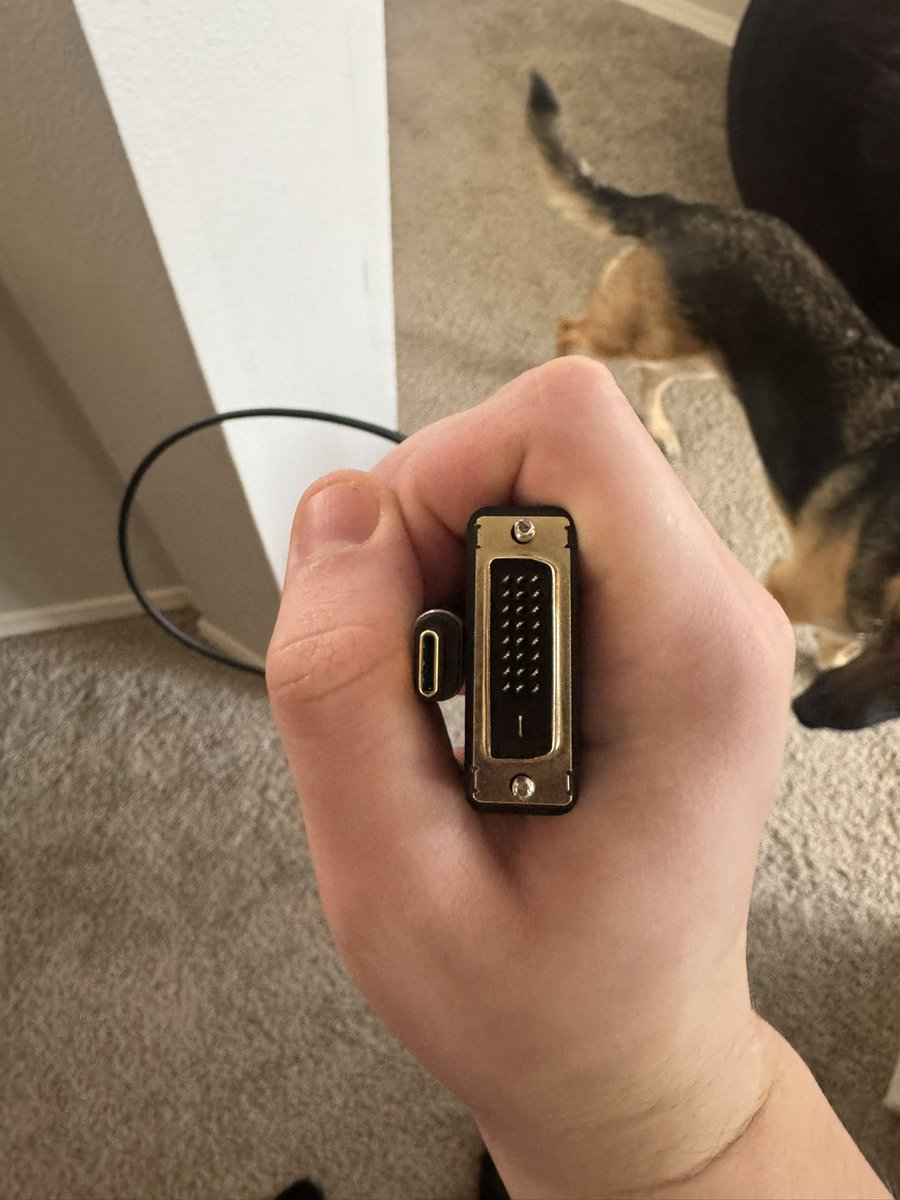 TurnedMercury's tweet photo. Probably the most cursed cable I’ve purchased lol, I’m honestly surprised that it works how I needed it to https://t.co/eyuri7zMt3
