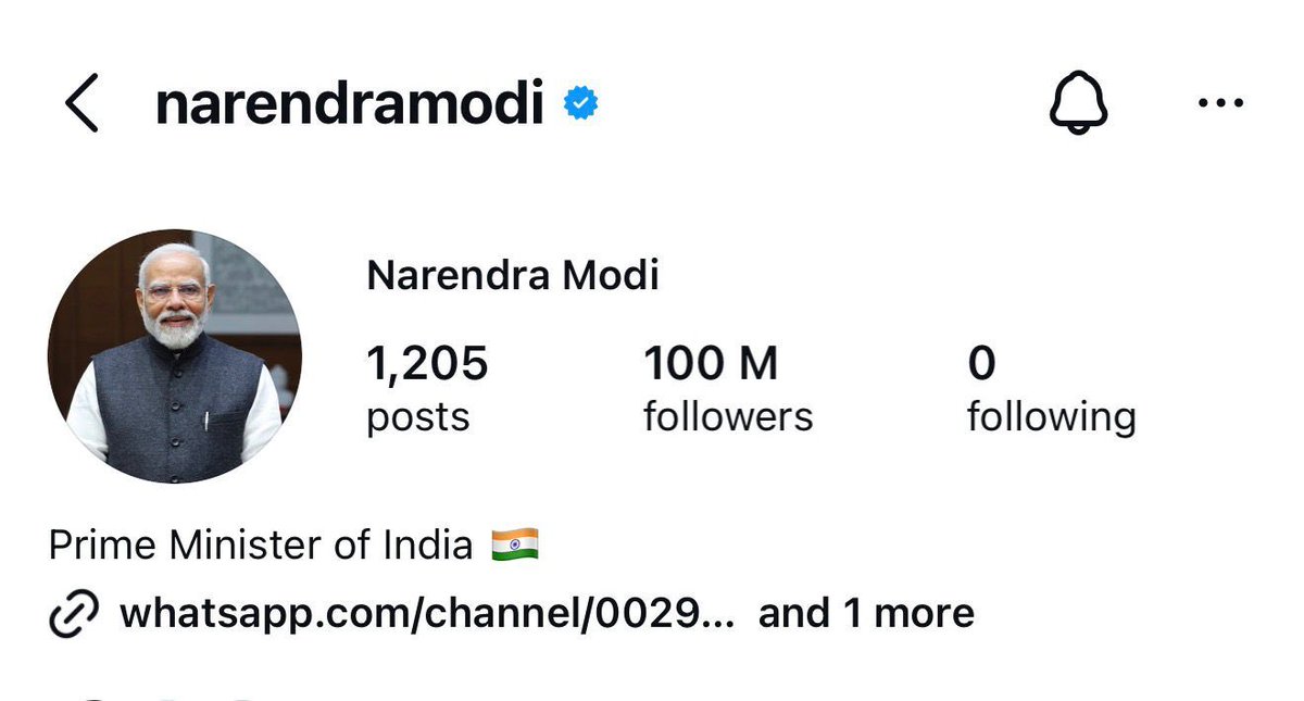 manishkapadiya's tweet image. Congratulations to our Prime Minister @narendramodi for becomes the first world leader to cross 100 Million Followers on Instagram. US President Donald Trump holds the second spot with 43.2 million followers. 
#InstaGram #SocialMedia #DigitalPresence #HirenJoshi