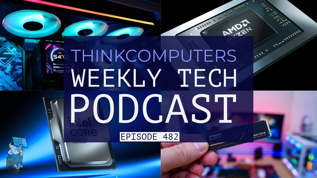 thinkcomps's tweet photo. Wednesday's mean it is podcast time! Our livestream will start in 30 minutes! This week we talk about our first look at an ASRock AiO, Intel possibly rethinking CPU design, some drama with Ryzen Z1 Extreme updates, and much more! Come join in! https://t.co/o1VSOwxq9W https://t.co/qAf6Kem86v