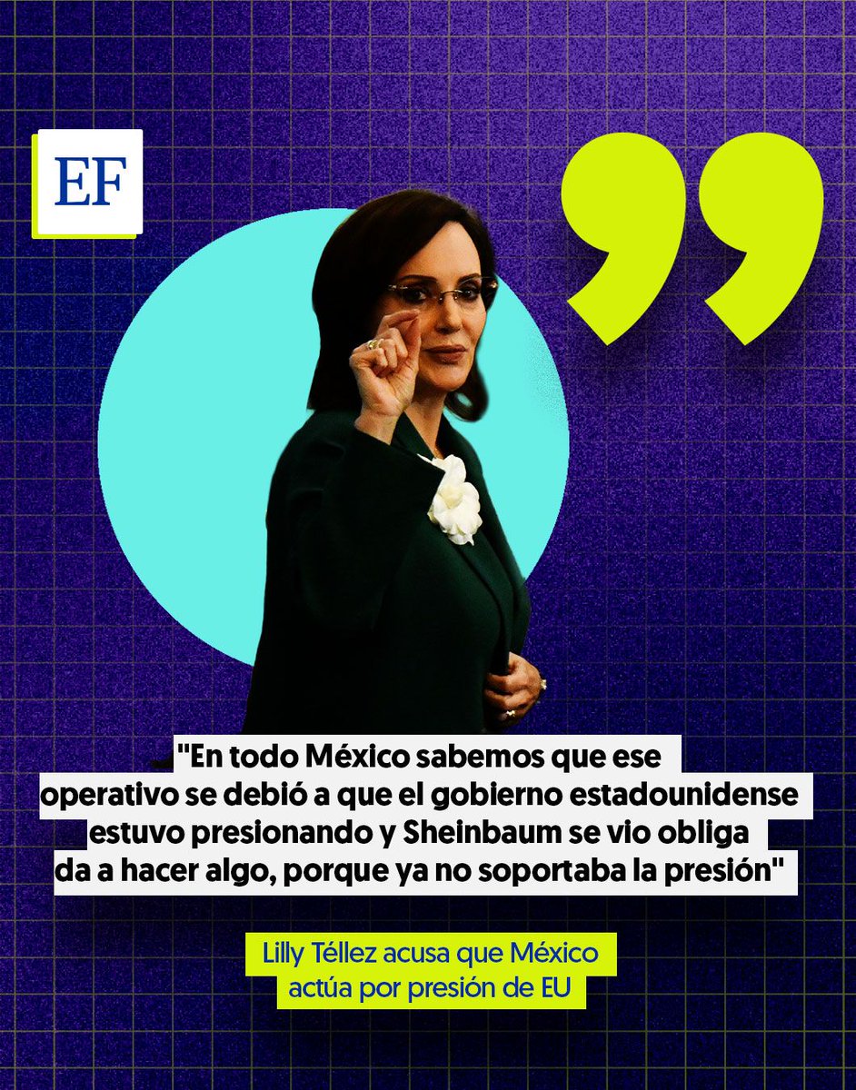 La senadora Lilly Téllez acusó al gobierno de Claudia Sheinbaum de actuar contra Nemesio Oseguera Cervantes por presiones de Donald Trump, y no por convicción, sugiriendo que el operativo buscaba silenciar posibles vínculos con el crimen organizado