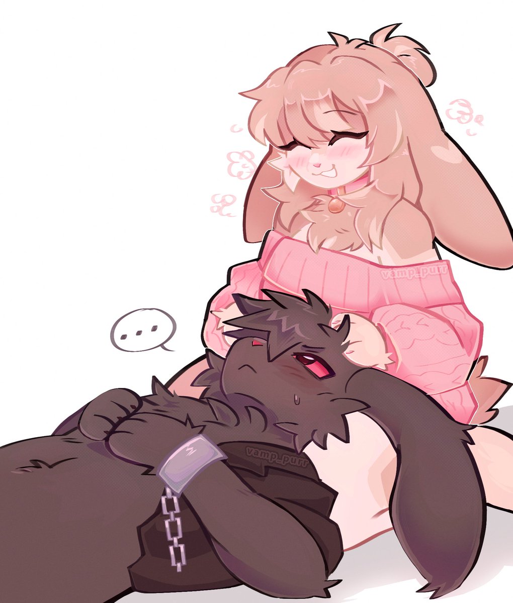 petting bestie 🐇🖤