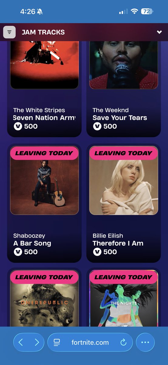 WeebSquad's tweet image. #canciones se va del #tiendadefortnite usa código tentleluis123 #fortnite #jamtrack