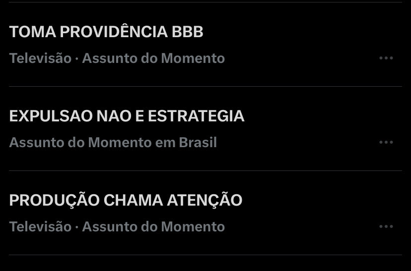 SUBIU GENTE, CONTINUEM VAMOS!! 

     TOMA PROVIDÊNCIA BBB 

     PRODUÇÃO CHAMA ATENÇÃO