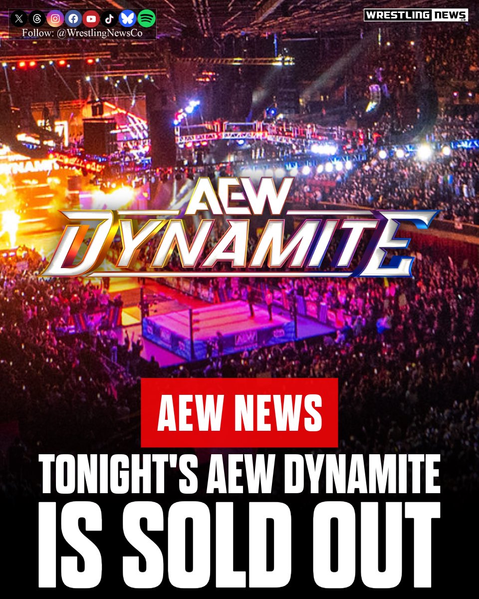 AEW viewership is up and WrestleTix is reporting that tonight’s AEW Dynamite in Denver, Colorado is sold out.