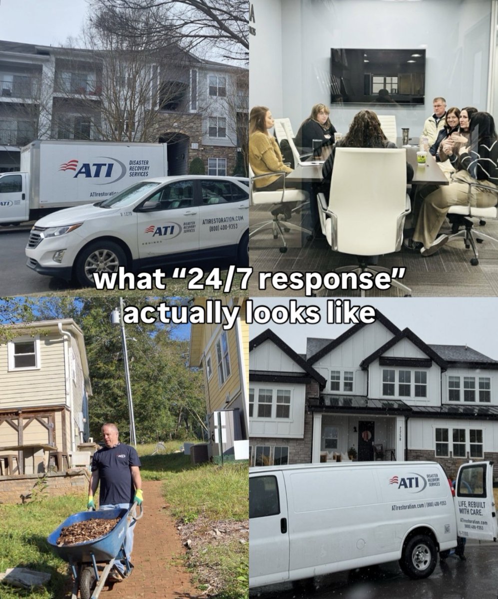 After-hours calls.
Early mornings.
Coordination before tenants arrive.

All in a day's work!

#ATIrestoration #DisasterRecoveryServices #Restoration #Reconstruction #Remediation