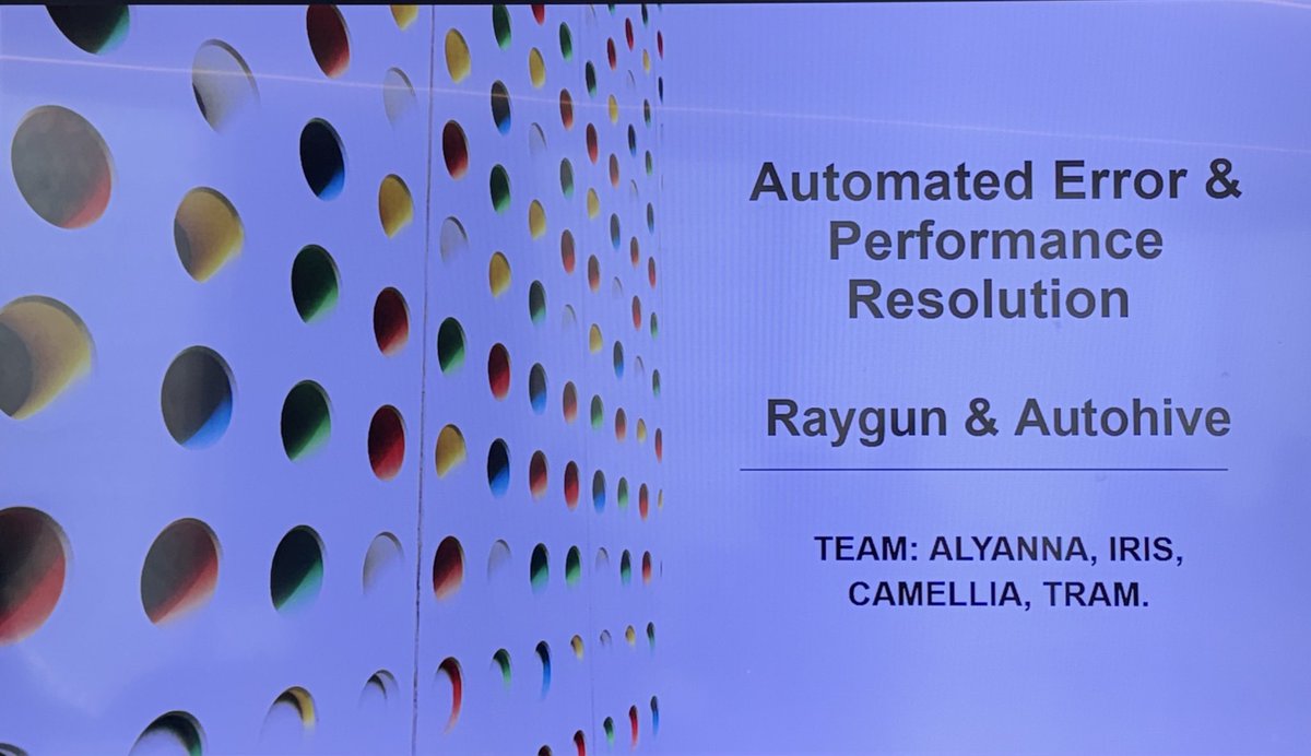 Had a great morning at Victoria University today.

We’ve been working with a team of 4 postgrad students on how to better automate error fixing and resolution with both <a href="/raygunio/">Raygun</a> and <a href="/autohiveai/">Autohive</a>.

The team did an amazing job, which resulted in identifying a multi-agent