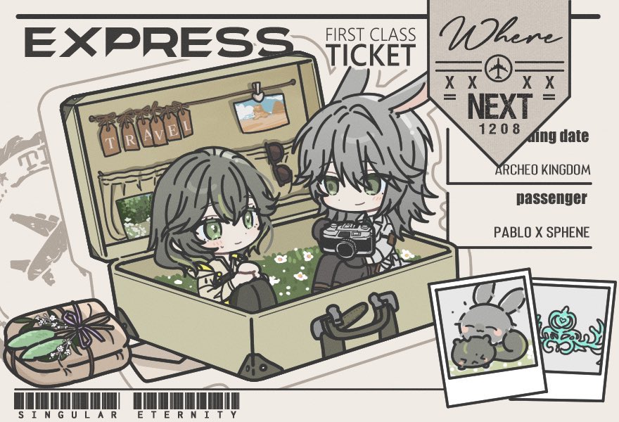 #커미션 #고정틀 
🪴 RT 해주신 한 분 추첨하여 베어츄 타입 작업해드립니다!

여행 컨셉의 SD 고정틀 커미션 입니다. 
💚 1페어 5.5
💛 자세한 사항 및 신청 - 크레페

공지 : kre.pe/koeT