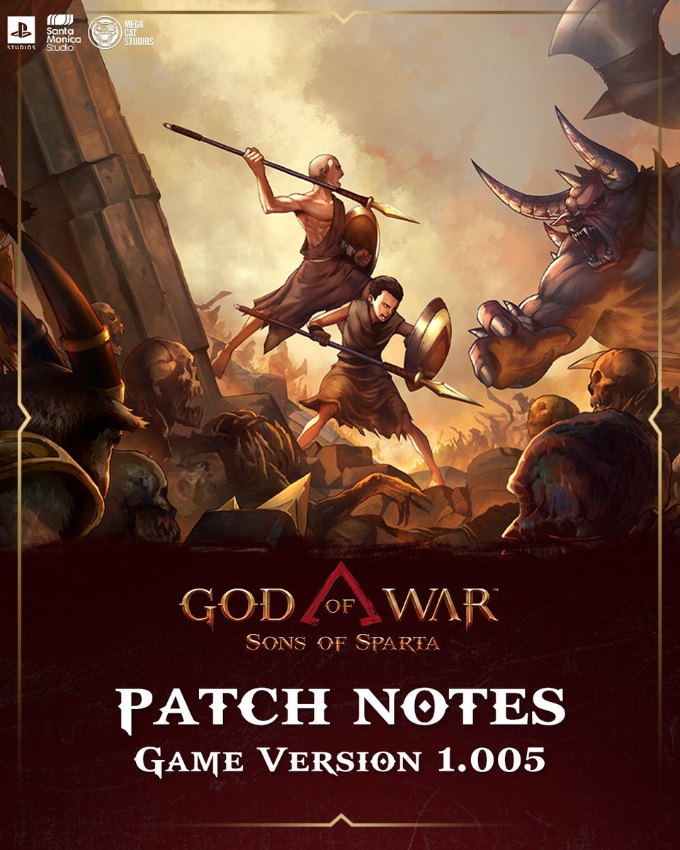 Patch 1.005 is now live!

The full list of updates is available at: bit.ly/GOWSOSPatchNot…