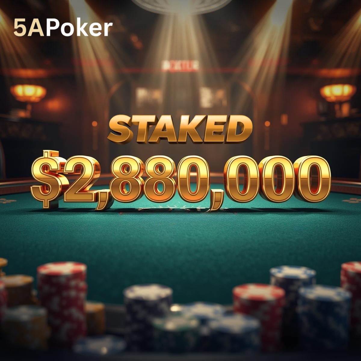 🚨 Major Update from 5A Poker 🚨

5A Poker has officially staked 2.88M USDT — a strong signal of our commitment to long-term stability, security, and player confidence.

✨ Stronger platform foundation
✨ More stable gaming environment
✨ Greater confidence for every player
