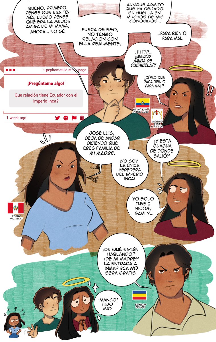 pepitomatillo.straw.page
"Que relación tiene Ecuador con el imperio inca?"
#hetalia #Ecuador #digitalart #peru #inca #cañar

Hola! Desarrollé la respuesta de esta pregunta en mi Fb: facebook.com/share/p/17ruNn… (que no se note que salí cansada de escribir eso).