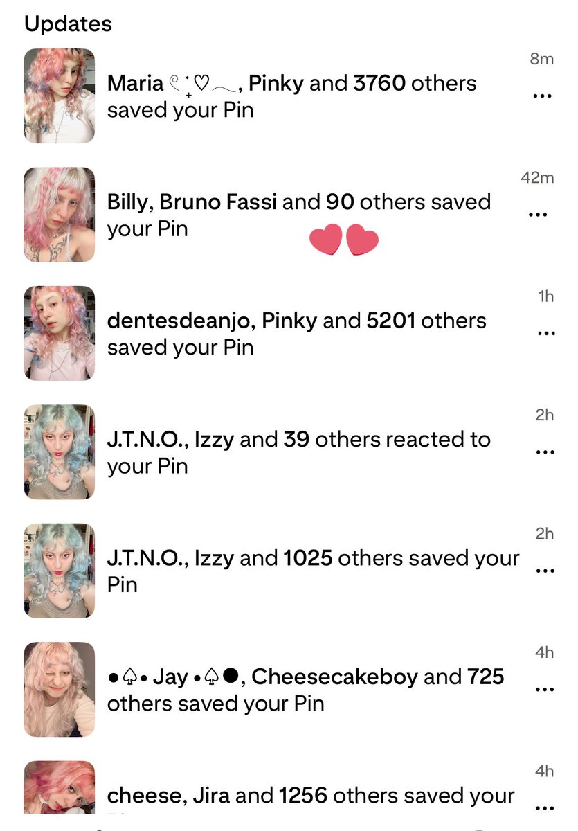 amo quando recebo validacao do pinterest sobre cad aim dos meus cabelos