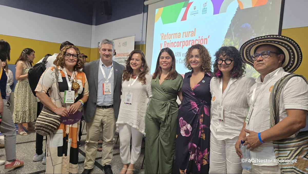 Marcos Rodríguez de FAO 🇨🇴 ratificó: 
“Desde la cooperación técnica de la FAO apoyamos el fortalecimiento de la Reincorporación Económica y Social, transfiriendo conocimiento y fortaleciendo capacidades locales, como modelo replicable en países en conflicto y posconflicto”. #FRES