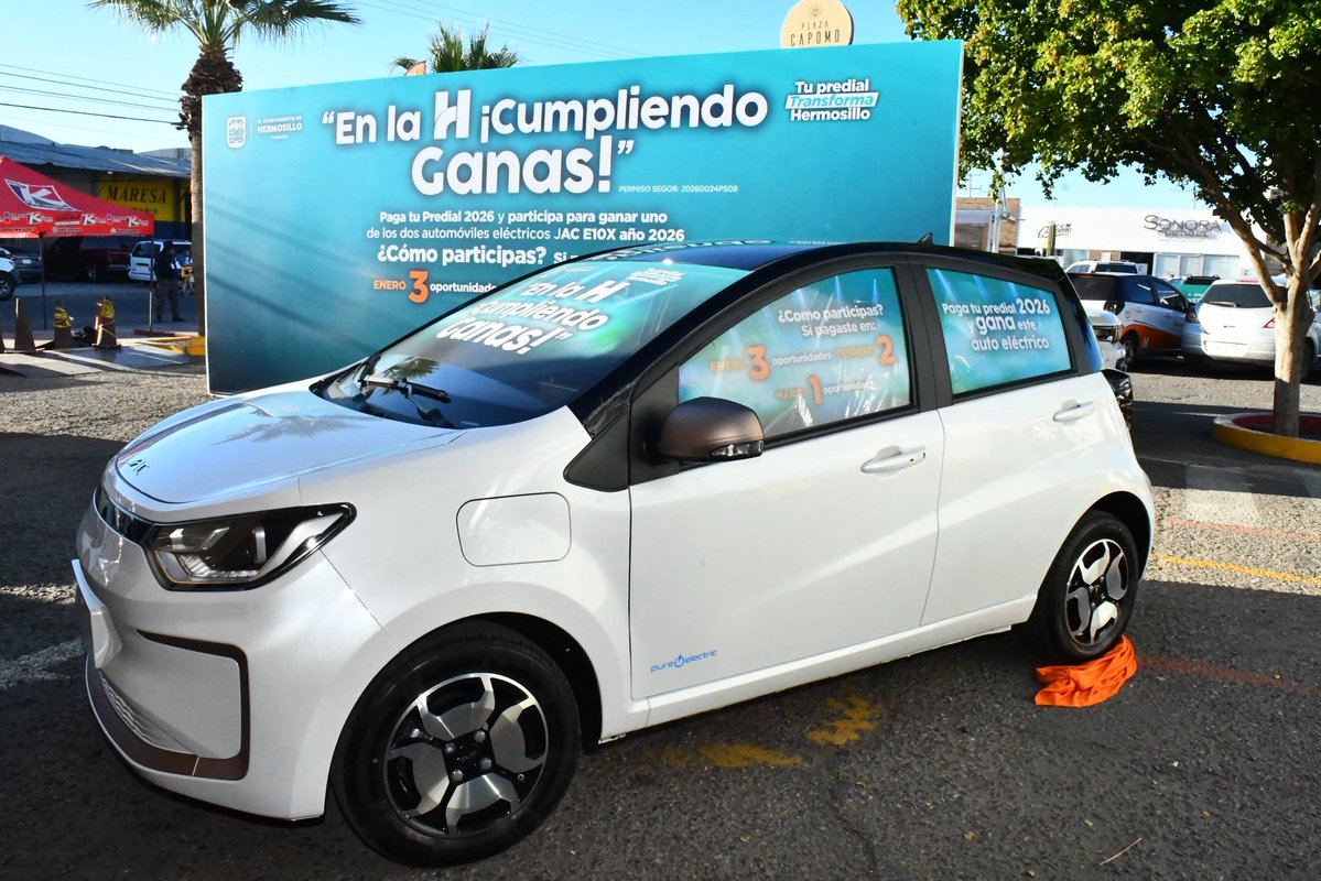 Cumplir tiene su recompensa 🙌🚗

Quienes ya cumplieron o se pongan al día con su predial 2026 podrán participar para ganar uno de los dos autos eléctricos del sorteo “En la H ¡Cumpliendo Ganas!”.👏🏼

Además, durante febrero y marzo seguimos con descuentos para apoyar la economía