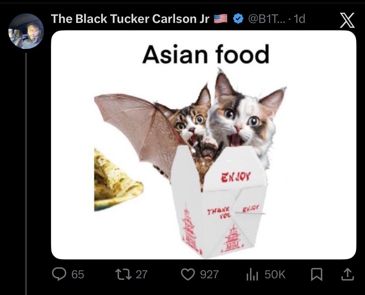 T1Amendment's tweet photo. @B1TuckerCarlson Here you are complaining about racism again when you post things like this….you’re a hypocrite. https://t.co/i1l94AgfYE