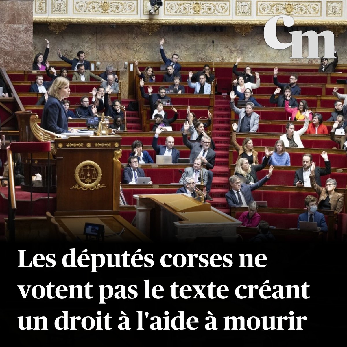 Corse_Matin's tweet photo. Les députés corses ne votent pas le texte créant un droit à l'aide à mourir
➡️ https://t.co/ZyOn9Ri9lk https://t.co/jfGcifK7rW
