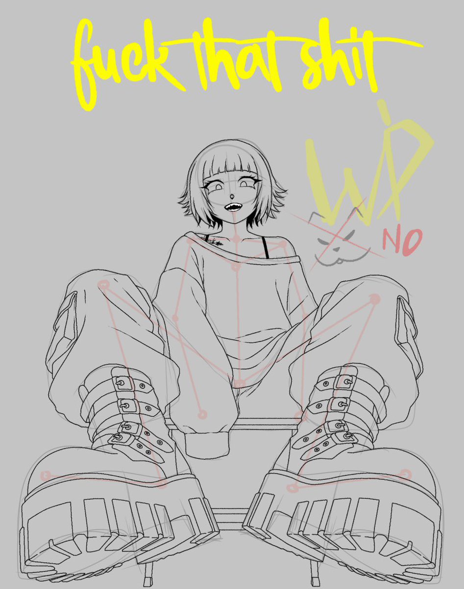 From messy sketch to this  
8+ hours of suffering later... lines done 🥲  «fuck that that shit»
#WIP #ocart #lineart