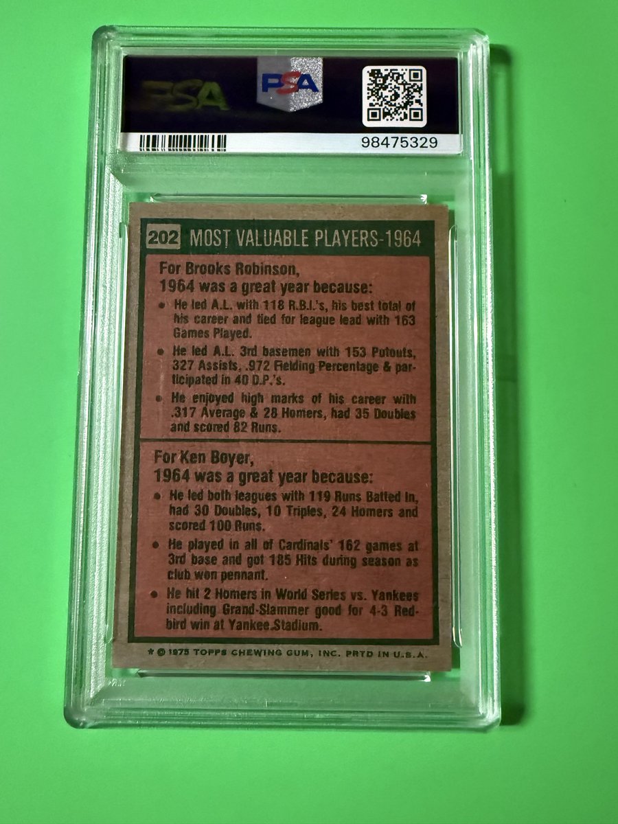 1975 Brooks/Boyer MVP PSA 7 $22 bmwt included