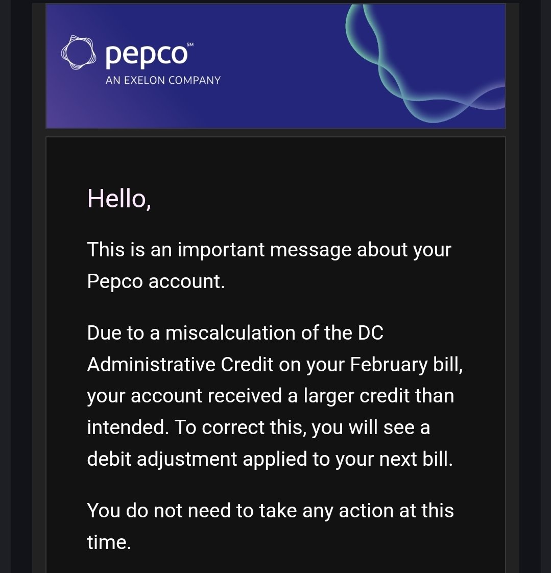 Hey <a href="/PepcoConnect/">Pepco</a>, what is this? 

<a href="/51stnews/">The 51st</a>, have you seen this in the course of your reporting on recent bills?
