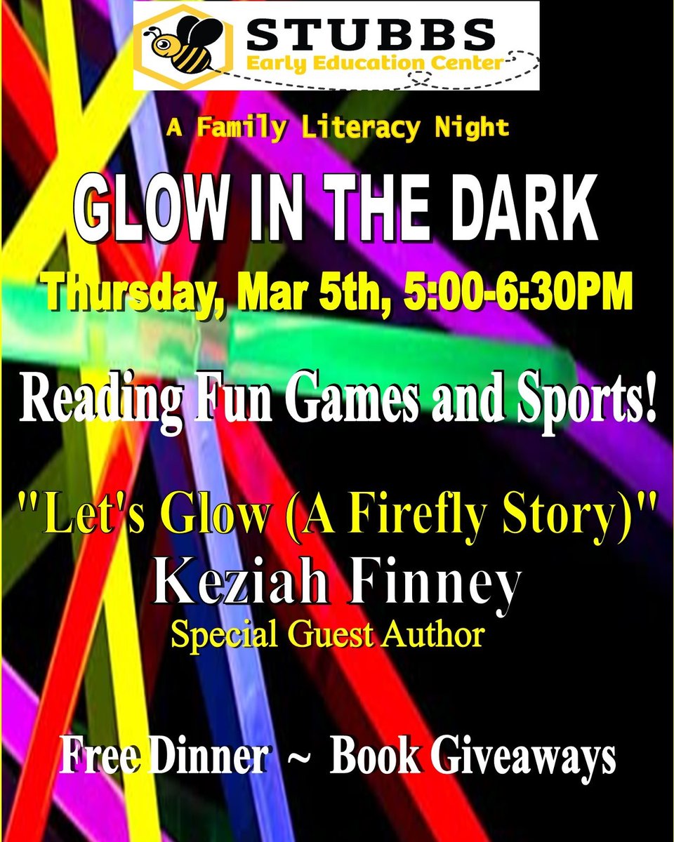Please join us for a fun-filled evening at Stubbs!!! Glow Night is always a good time full of family-friendly activities, food and community! We hope to see you there ❤️