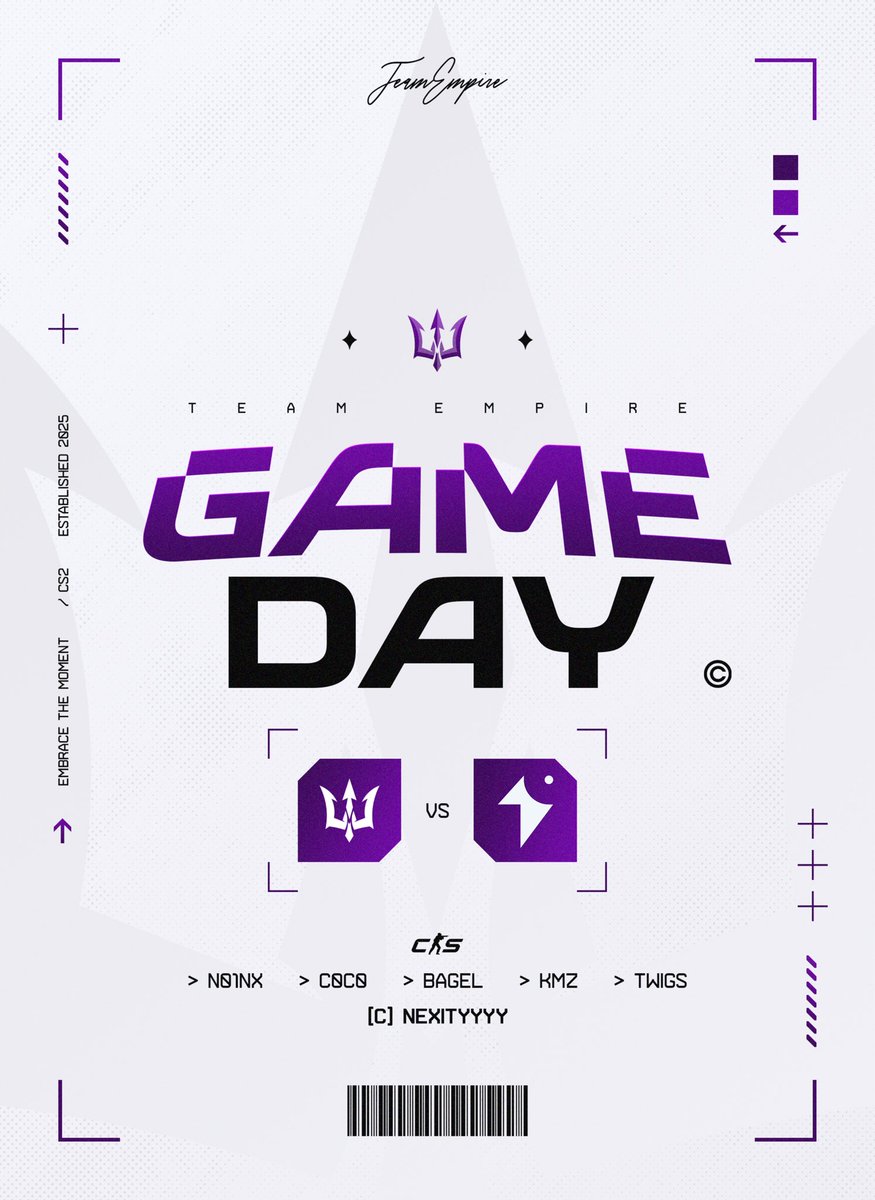 𝐌𝐀𝐓𝐂𝐇 𝐃𝐀𝐘.

Three down.
One more to make it four. 

Watch us take on Phoenix TONIGHT in ESEA advanced.

🆚 <a href="/Outfit_49/">O49</a> 
⏰ 8:30 PM EST

TUNE IN: twitch.tv/teamempiretv