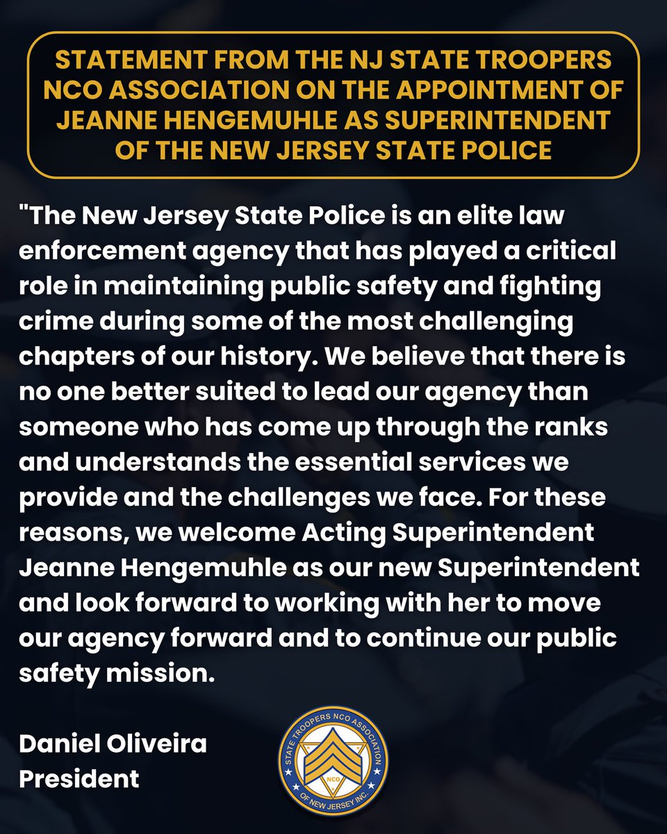 NCO_NJSP's tweet photo. @GovSherrillNJ @NJSP https://t.co/pn4mzAPnbG
