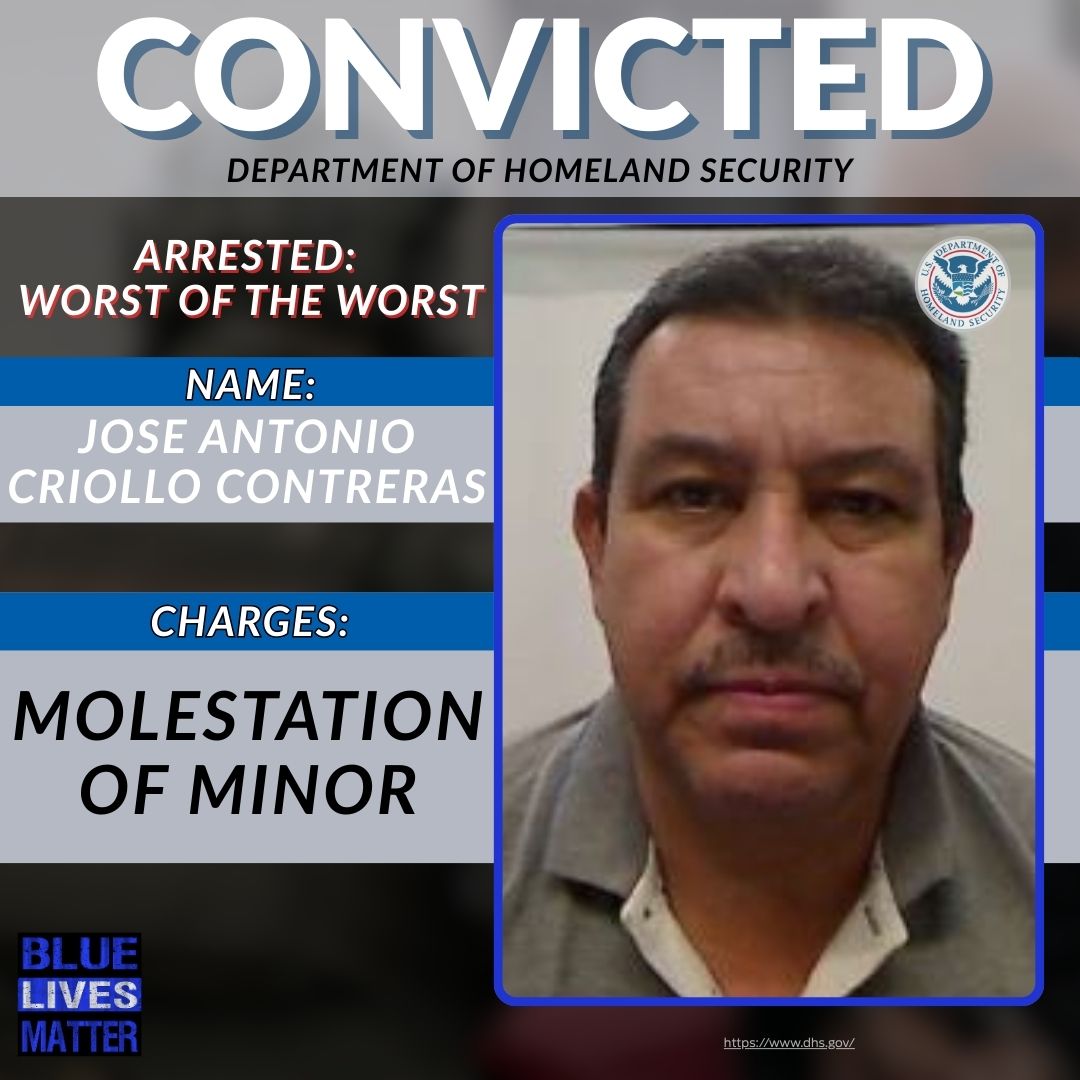 bluelivesmtr's tweet photo. Another predator caught: JOSE ANTONIO CRIOLLO CONTRERAS, a Venezuelan illegal alien, was arrested in Pontiac, Michigan, for molestation of a minor.
#LawEnforcement #DeportCriminals #BorderPolicy #KeepAmericaSafe #StopTheInvasion https://t.co/vDVjoWq0Sk