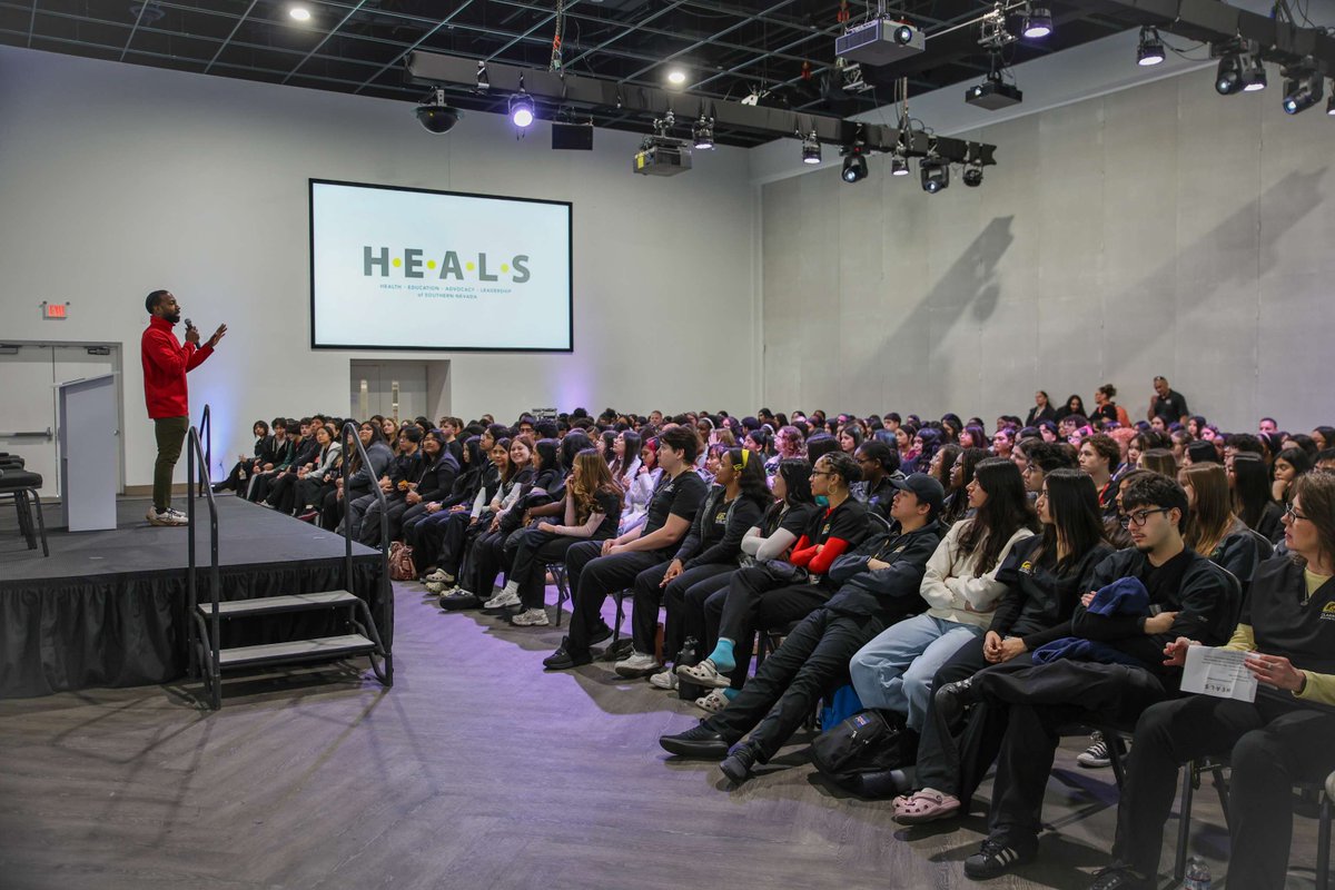 ClarkCountySch's tweet image. Another amazing #CTEMonth celebration! 

Ten high schools from across the District joined for a medical careers day conference. These students are currently enrolled in CTE medical programs and are exploring potential career options. 

Thank you to our community partners who made