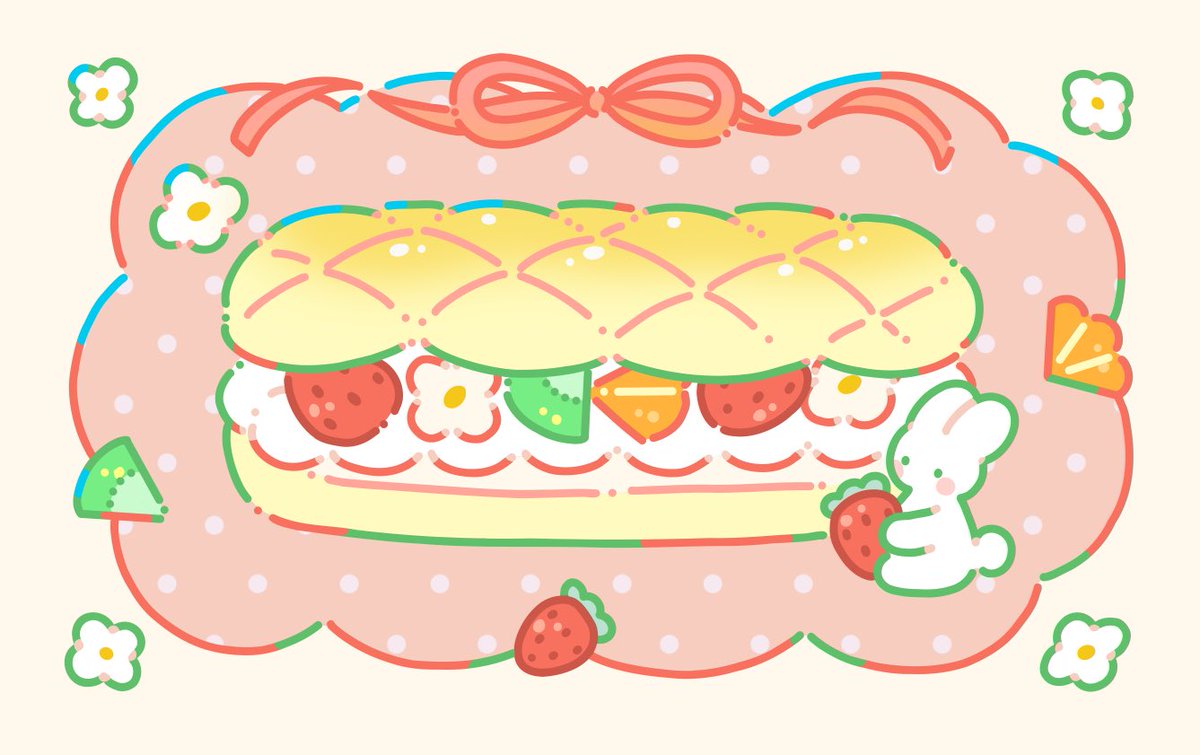 「メロンコッペパン」|ヒロコのイラスト