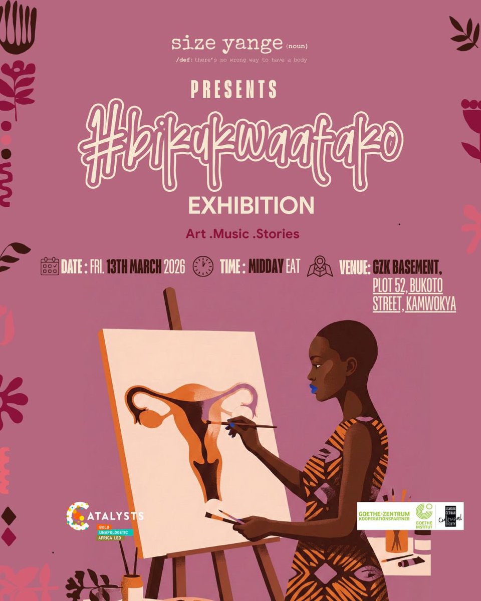 Art is a powerful force for advancing women's rights and enabling full, free expression for everyone. Join us at the incredible #Bikukwatako exhibition by <a href="/EASizeYange/">Size Yange</a> and be part of the art that's boldly championing women's right to bodily autonomy.