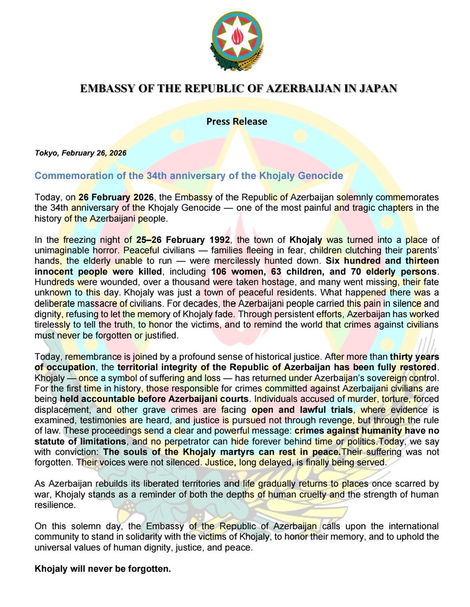 Az Embassy in Japan (@azembjapan) on Twitter photo 