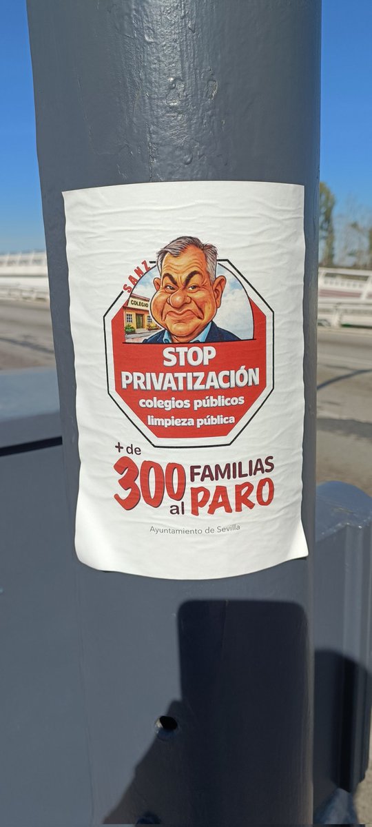 ¿Sabéis que el Ayuntamiento de Sevilla va a privatizar la limpieza de los colegios públicos?
Un servicio que cuesta actualmente 9 millones de euros, pasará a manos de una empresa privada que cobrará al Ayuntamiento 25 millones. 

¿Como llamarías a esto?