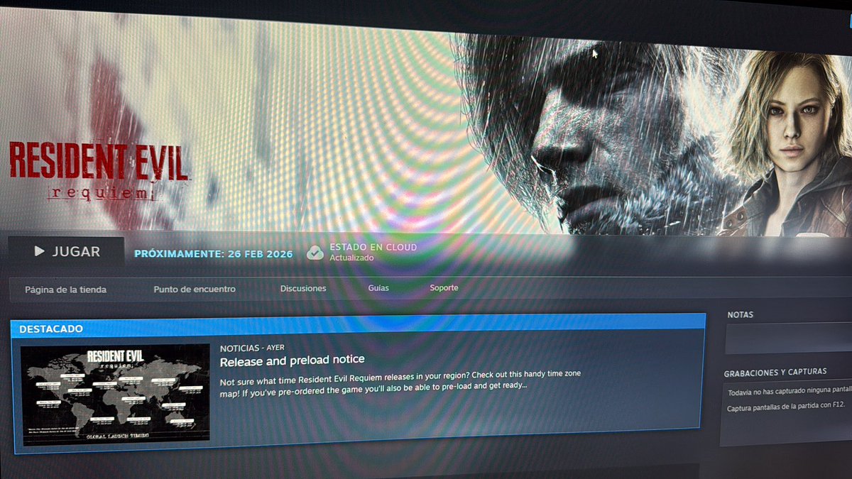 Pre-descargado, no se pierdan el stream mañana, EN EL DÍA 1 DE RESIDENT EVIL REQUIEM, por lo que parece será a las 11:00PM hora México, pero qué más da? Nos desvelamos y listo 😌
