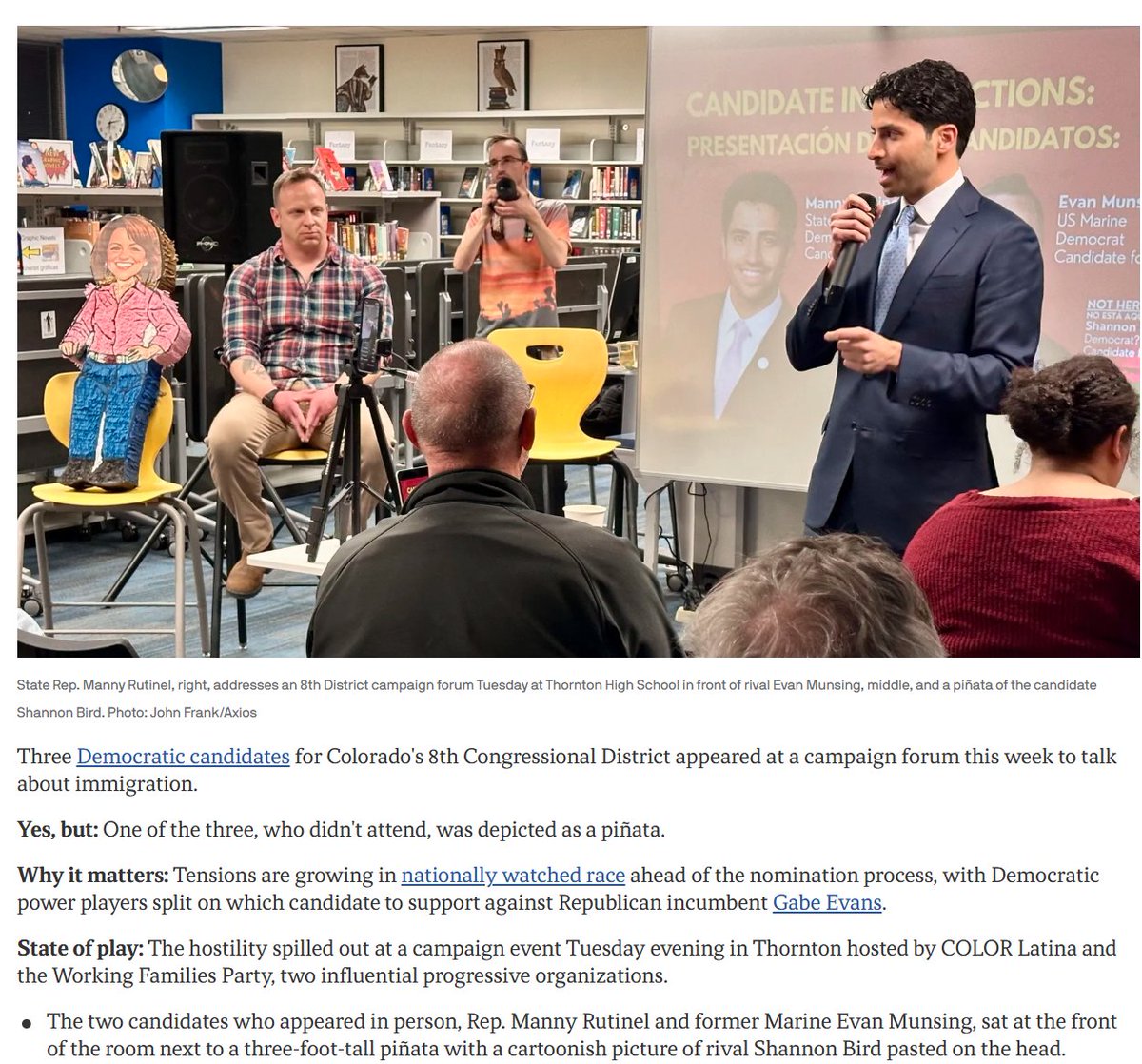 COLOR (Latina-led reproductive justice org) held a CO-8 townhall. Shannon Bird skipped to do call-time w/ AIPAC donors

Bird also sides ICE over immigrants &amp; Corps over workers

CO politicos: stop backing Bird. In the most Latino district in the state, we see you &amp; will remember