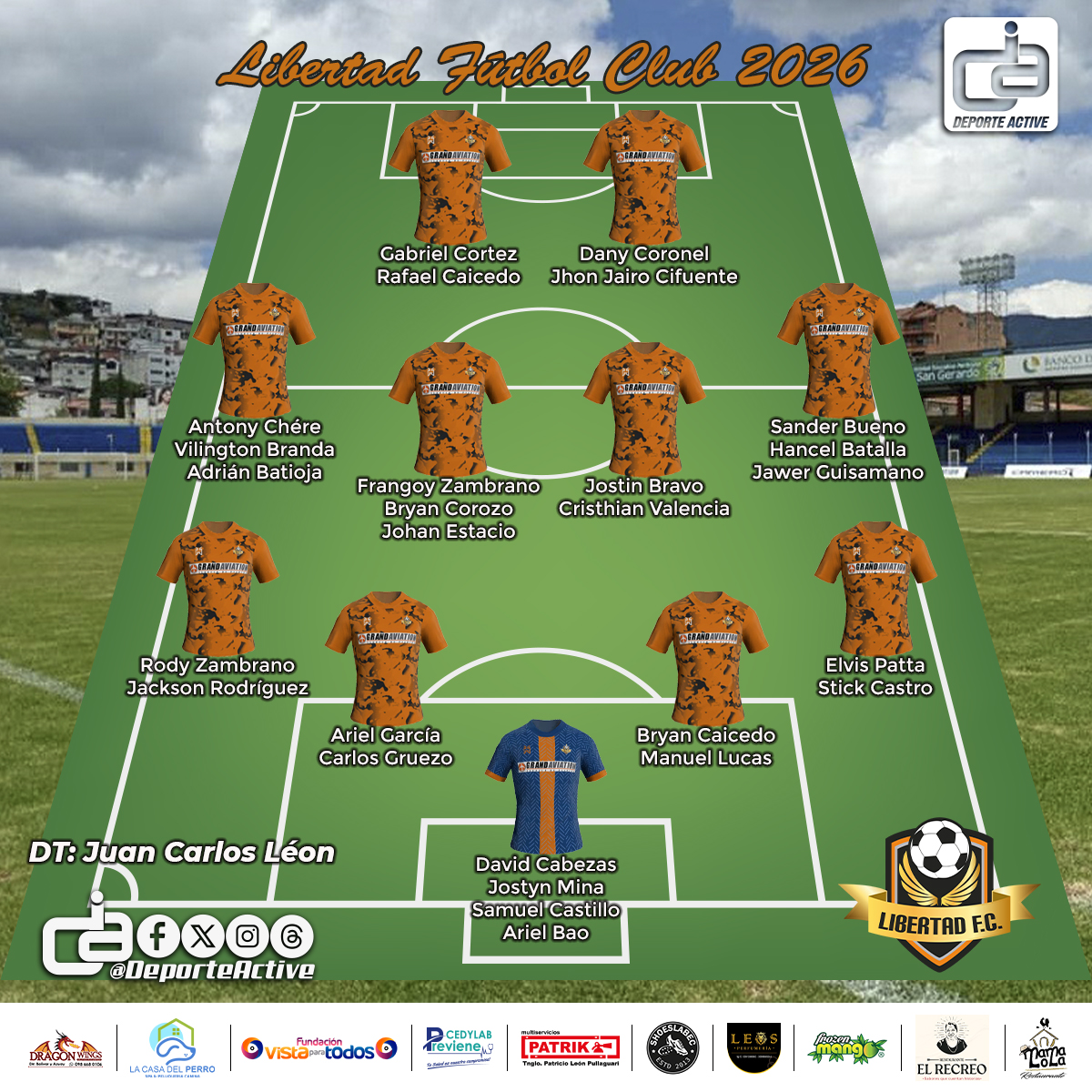 ACTUALIZACIÓN PLANTILLA LIBERTAD FC

Con la llegada de JJ Cifuente y a la espera de dos refuerzos más para el club lojano.

#DeporteActive