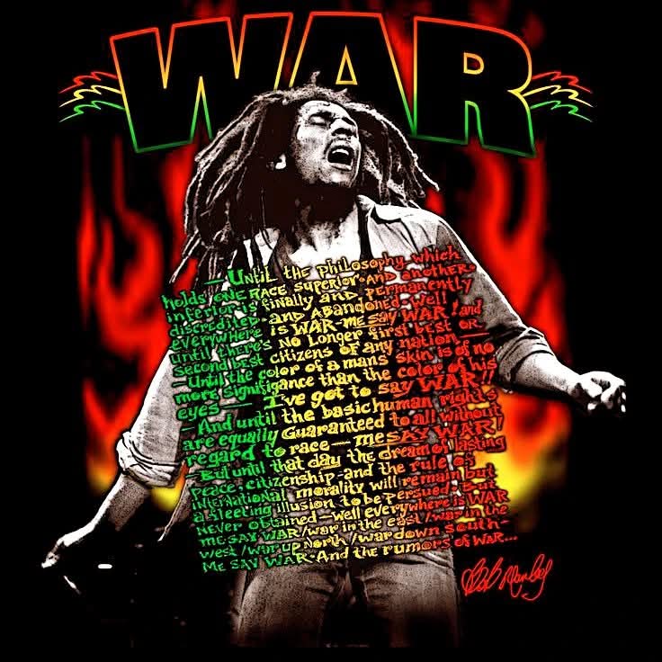 This song, "War" by <a href="/bobmarley/">Bob Marley</a>, is celebrating its golden jubilee (50 years) this year.

youtu.be/0ifI9yr8jVE?si…