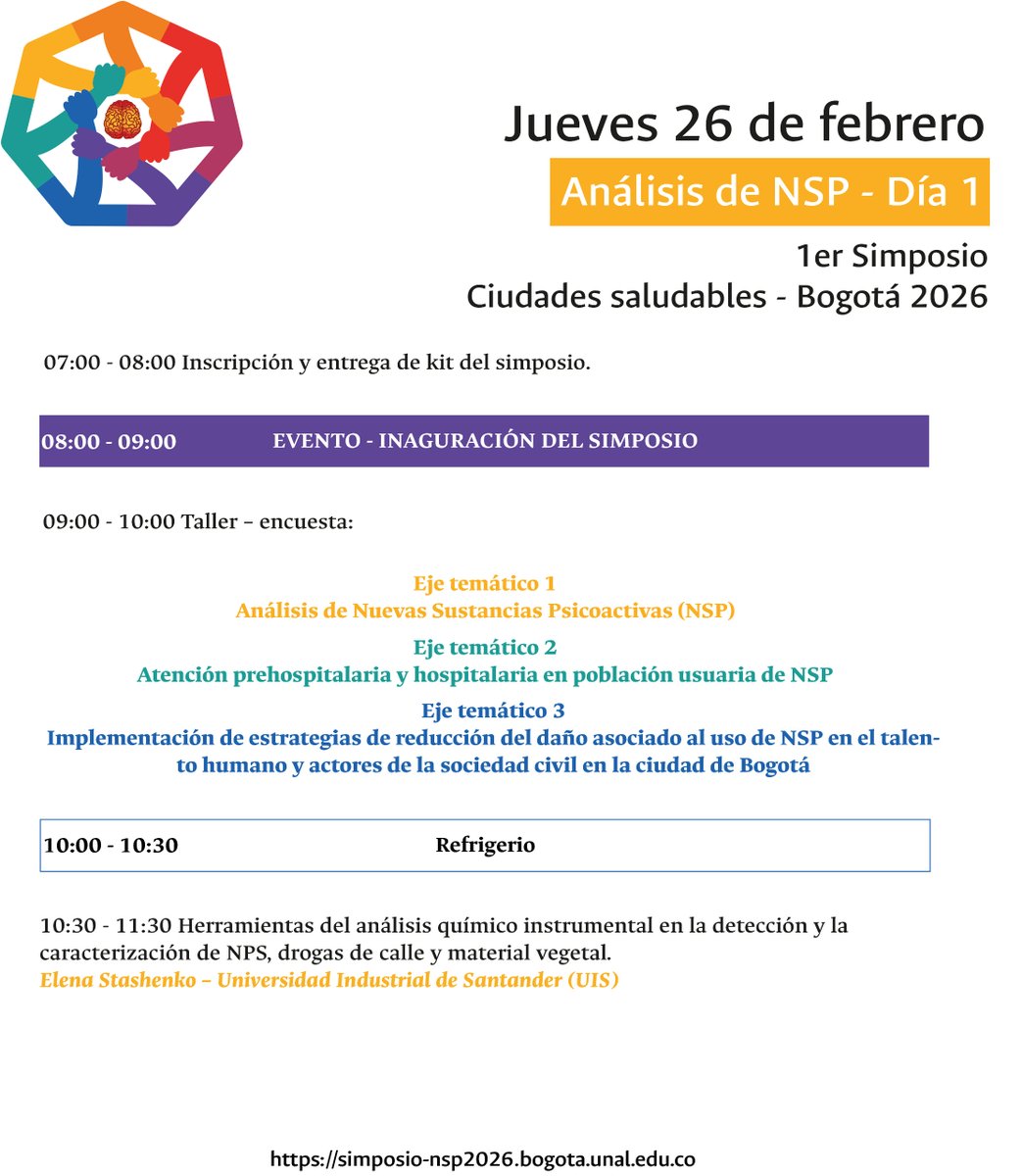 SimposioNSP26's tweet photo. ¡El 1er Simposio Distrital de Formación: Ciudades Saludables – Bogotá 2026 ya tiene programación!

Programación para el día jueves 26 de febrero. ¡No te lo pierdas!

Inscríbete:https://t.co/TGSa1OM7Rs

#CiudadesSaludables #Cities4health @SectorSalud @bUNAL_Bog https://t.co/0Vfj8icfHX