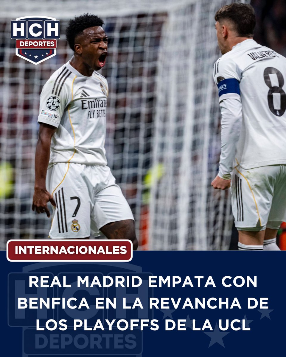 #HCHDeportes | Después de 45 minutos intensos el el Real Madrid le está ganando (2-1 en el global) al Benfica en el segundo partido de los playoffs de la Champions League.
FP