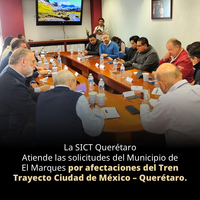 La SICT Querétaro mantiene mesas de trabajo con el municipio de El Marques para atender y resolver las afectaciones por las obras del nuevo Tren México-Querétaro. 🚉✨ 
Avanzamos con paso firme. 👷‍♂️✅
#elmarquesqueretaro